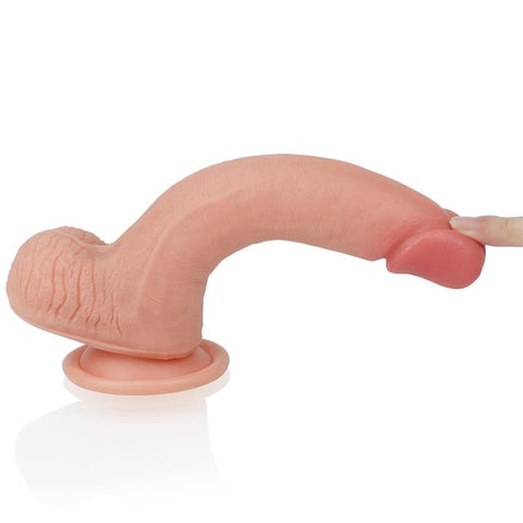 8 Inch Dual Layer Veined Silicone Cock by Lovetoy