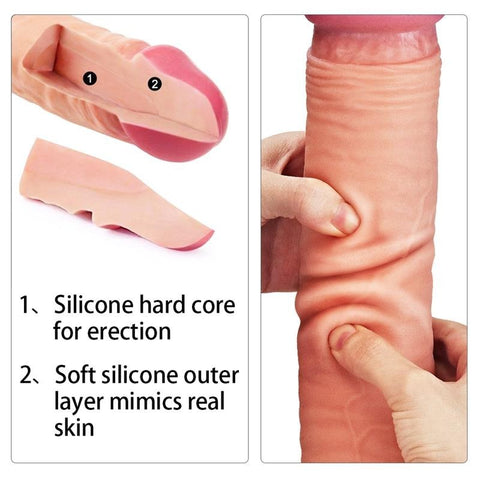12 Inch Dual Layer Harness Compatible Cock by Lovetoy