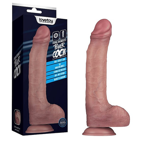 11 Inch Vibrating Dual Density Power Cock by Lovetoy