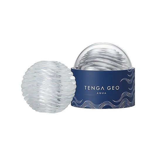 Geo Aqua Textured Male Masturbator by Tenga