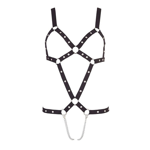 Bad Kitty Strappy Open Crotch Bodysuit by Orion