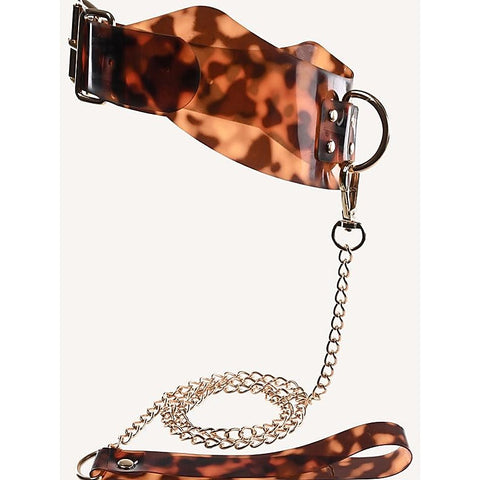 Amber Adjustable Collar with Leash by Sportsheets