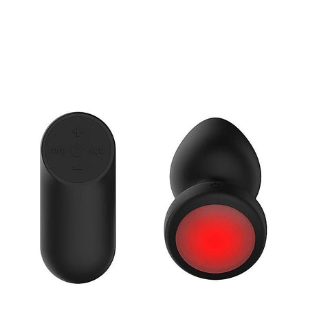 Vibrating Butt Plug with LED Base M by Passion Play