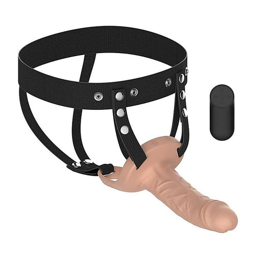 Vibrating Realistic Hollow Strap-On by Passion Play