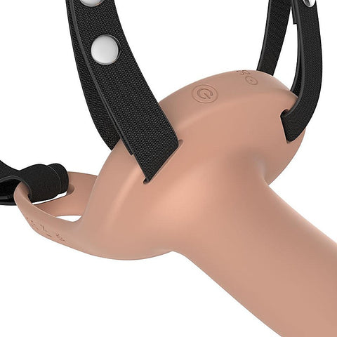 Vibrating Smooth Hollow Strap-On by Passion Play