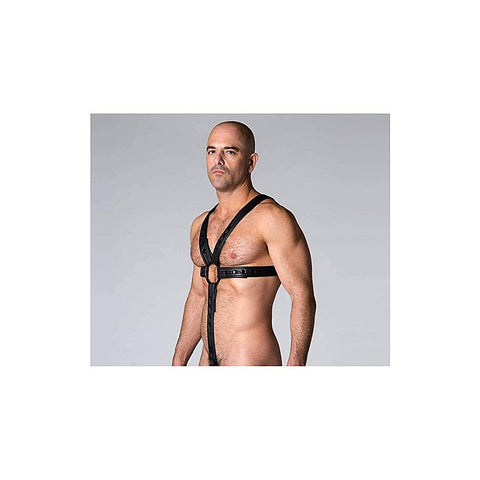 Neoprene Full Body Harness Black by Sport Fucker