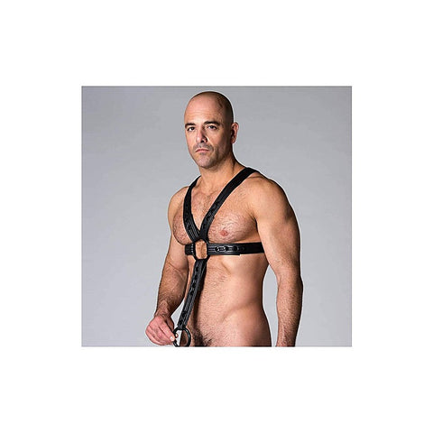 Neoprene Full Body Harness Black by Sport Fucker