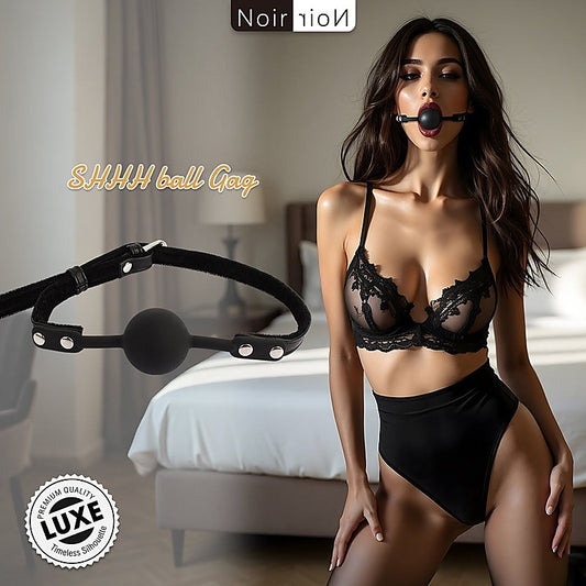 Shhh Adjustable Silicone Bondage Ball Gag by Chisa