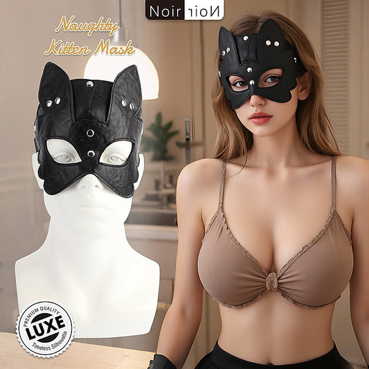 Naughty Kitten Faux Leather Mask by Chisa