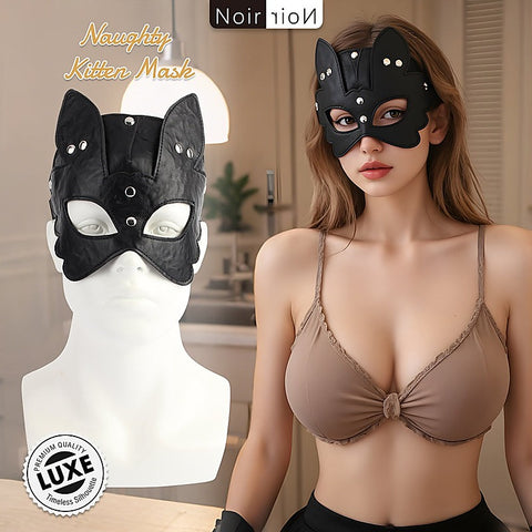 Naughty Kitten Faux Leather Mask by Chisa