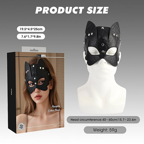 Naughty Kitten Faux Leather Mask by Chisa