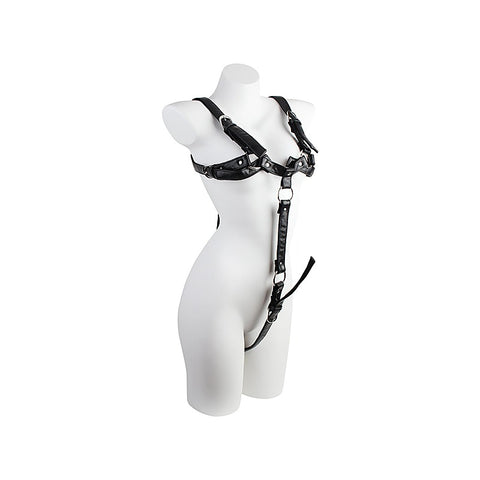 Adjustable Faux Leather Body Harness by Chisa