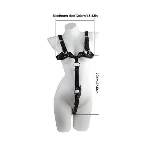 Adjustable Faux Leather Body Harness by Chisa