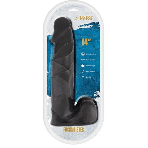 Fuckmiester 14in Dual Density Suction Dildo by La Viva