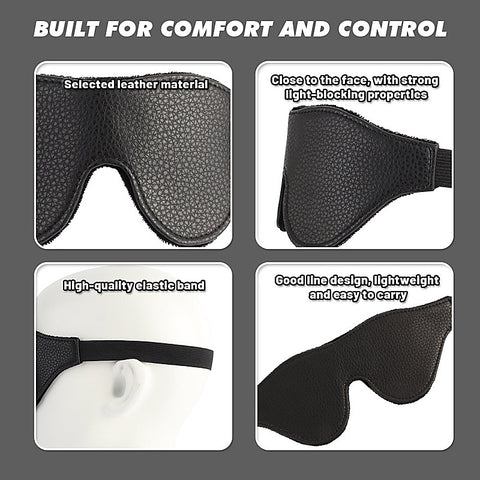 Go Black Blindfold Smooth Textured by Chisa