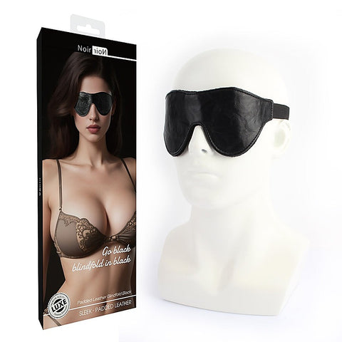 Go Black Faux Leather Blindfold by Chisa