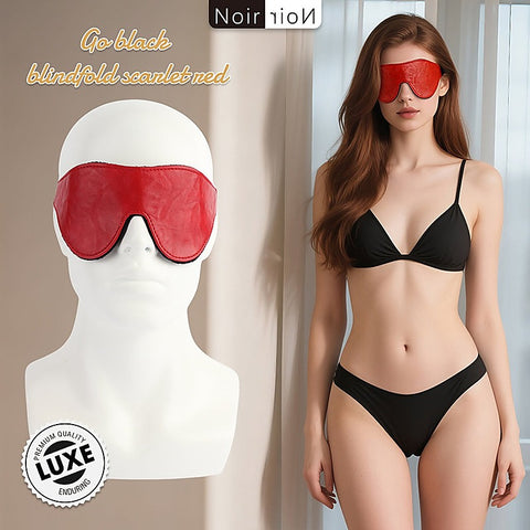 Go Black Faux Leather Blindfold by Chisa