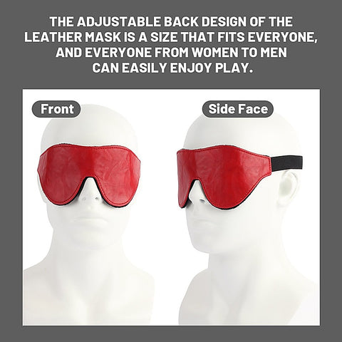 Go Black Faux Leather Blindfold by Chisa