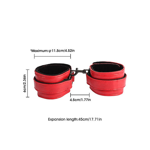Adjustable Faux Leather Ankle Cuffs by Chisa