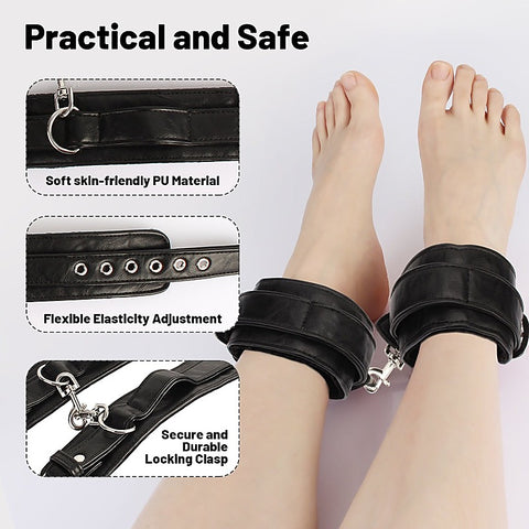 Lock'em Adjustable Bondage Ankle Cuffs by Chisa