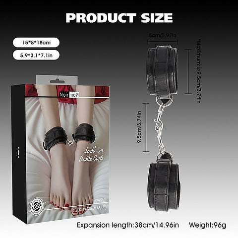 Lock'em Adjustable Bondage Ankle Cuffs by Chisa