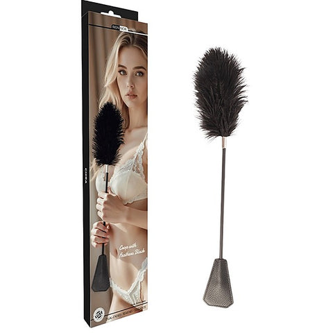 Dual-Ended Feather Bondage Crop Paddle by Chisa