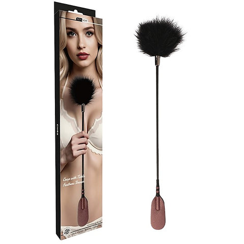 Smooth Textured Tickle Feather Bondage Crop by Chisa