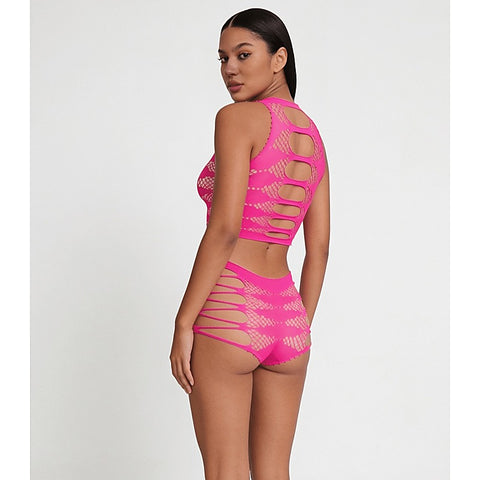 Strappy Two Piece Lingerie Set by Love In Leather