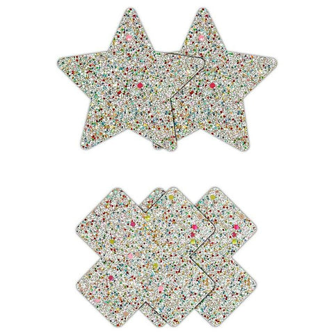 Pretty Pasties Star and Cross Glow by NS Novelties