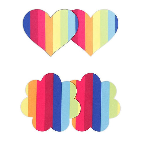 Pretty Pasties Pride Heart and Flower Rainbow