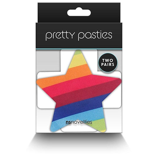 Pretty Pasties Pride Cross and Star Rainbow by NS Novelties
