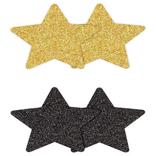 Pretty Nipple Pasties Glitter Stars by NS Novelties