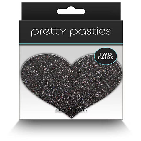 Pretty Glitter Hearts Shape Nipple Pasties by NS Novelties