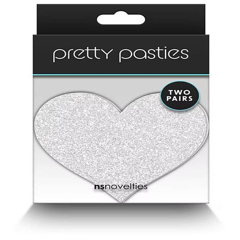 Pretty Glitter Hearts Shape Nipple Pasties by NS Novelties