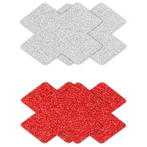 Pretty Womens Pasties Glitter Cross by NS Novelties