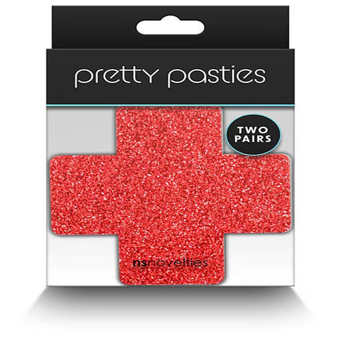 Pretty Womens Pasties Glitter Cross by NS Novelties