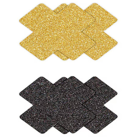Pretty Womens Pasties Glitter Cross by NS Novelties