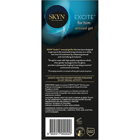 SKYN Excite Arousal Gel For Him by Ansell