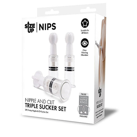 Size Up Nips Nipple and Clit Triple Sucker Set