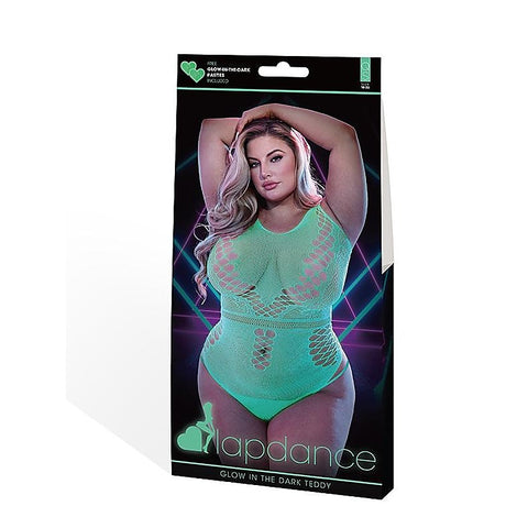 Glow In The Dark Teddy with Fishnet Design Queen by Xgen