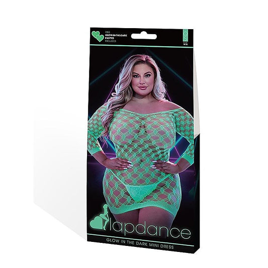 Lapdance Lingerie Glow In The Dark Mini Dress with Sleeve