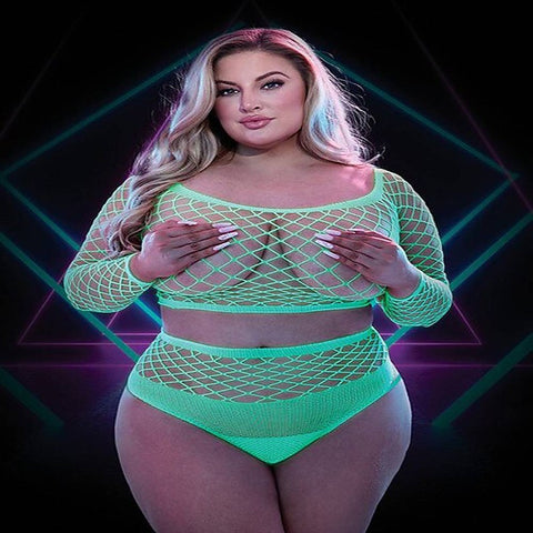 Lapdance Lingerie 2 Piece Glow In The Dark Set