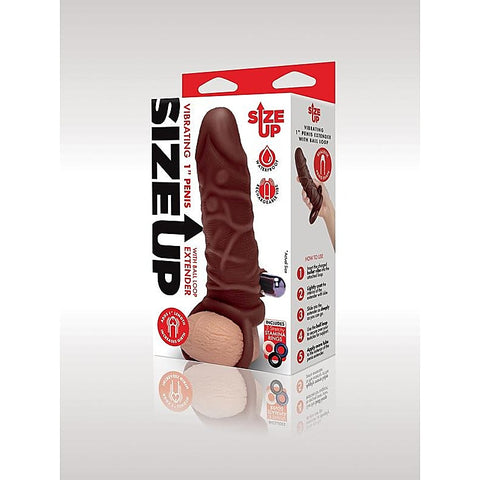 Size Up 1 Inch Silicone Vibrating Penis Extender