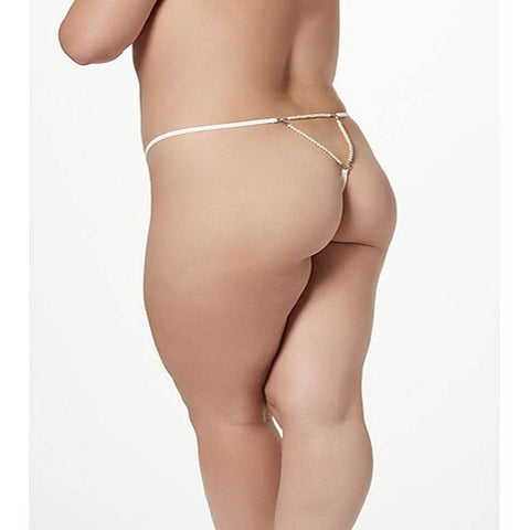 Single Thong Panty With Pearl Back Detail