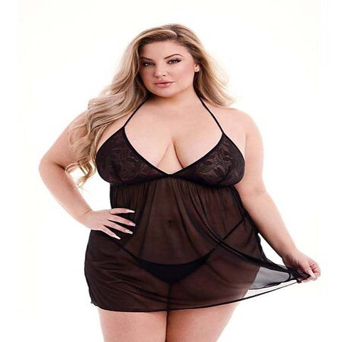 Eco Lace And Mesh Chemise by Baci Lingerie