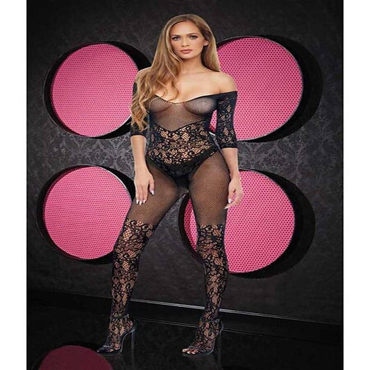 Off-The-Shoulder Lace Bodystocking by Xgen Products