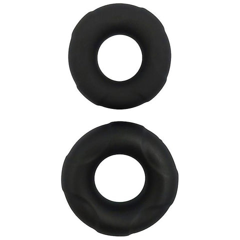Playful Nero Liquid Silicone 2 Pack Cock Rings by Evolved
