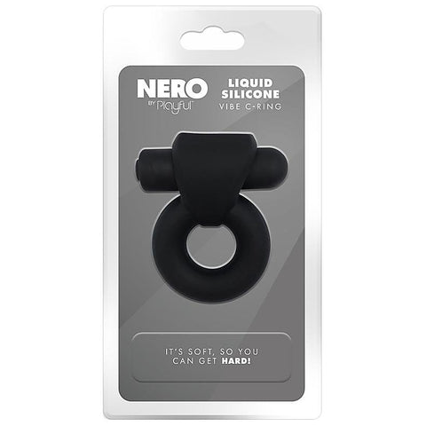 Nero Liquid Silicone Vibe Cock Ring by Evolved