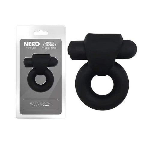 Nero Liquid Silicone Vibe Cock Ring by Evolved
