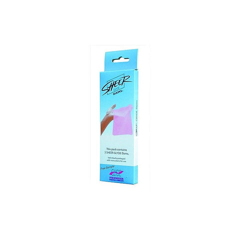 Oral Sheer Dental Dam Pink Strawberry by Glyde Condoms